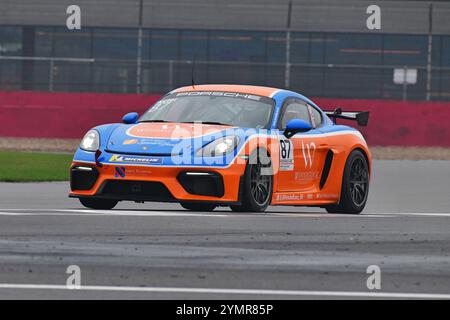 Paul Porter, Porsche 718 Cayman GT4 Clubsport, Team Parker Racing, Porsche Sprint Challenge Gran Bretagna 2024, una singola serie di marchi con tutti i piloti Foto Stock