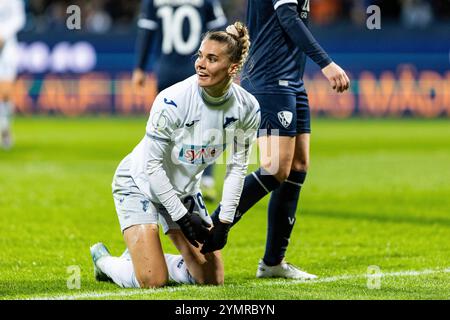 Selina Cerci (STG Hoffenheim, 29) im Jubel, 3:0. DFB-Pokal Frauen 2024/25, Achtelfinale: VFL Bochum - TSG Hoffenheim; Vonovia Ruhrstadion, Bochum; 22.11.2024 le normative DFB vietano qualsiasi uso di fotografie come sequenze di immagini e/o quasi video. Credito: dpa Picture Alliance/Alamy Live News Foto Stock