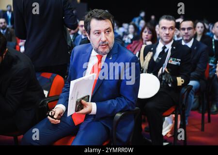 Torino, la 41a Assemblea annuale ANCI al Lingotto Fiere. Nella foto: Matteo Salvini Ministro delle infrastrutture e dei trasporti credito: Independent Photo Agency Srl/Alamy Live News Foto Stock