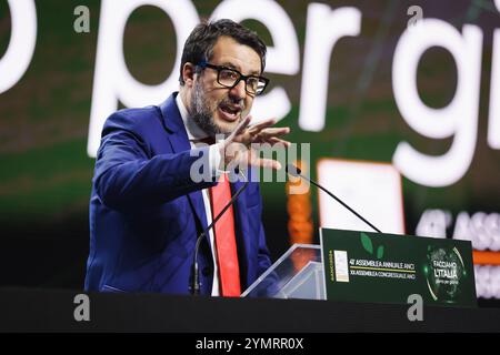 Torino, la 41a Assemblea annuale ANCI al Lingotto Fiere. Nella foto: Matteo Salvini Ministro delle infrastrutture e dei trasporti credito: Independent Photo Agency Srl/Alamy Live News Foto Stock