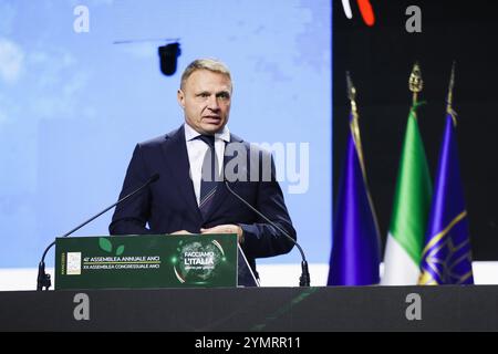 Torino, la 41a Assemblea annuale ANCI al Lingotto Fiere. Nella foto: Francesco Lollobrigida Ministro dell'Agricoltura d'Italia credito: Independent Photo Agency Srl/Alamy Live News Foto Stock