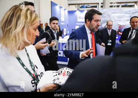 Torino, la 41a Assemblea annuale ANCI al Lingotto Fiere. Nella foto: Matteo Salvini Ministro delle infrastrutture e dei trasporti credito: Independent Photo Agency Srl/Alamy Live News Foto Stock