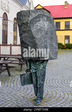 Monumento al burocrate ignoto di Magnús Tómasson. Reykjavík, Islanda Foto Stock