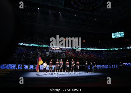 Team Germany durante la Coppa Davis 2024, semifinale di tennis tra Germania e Paesi Bassi il 22 novembre 2024 al Martin Carpena Pavilion di Malaga, Spagna Credit: Independent Photo Agency/Alamy Live News Foto Stock