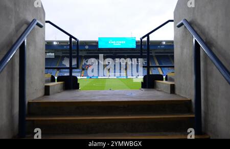 King Power Stadium, Leicester, Regno Unito. 23 novembre 2024. Premier League Football, Leicester City contro Chelsea; all'interno del King Power Staduim prima del calcio d'inizio crediti: Action Plus Sports/Alamy Live News Foto Stock