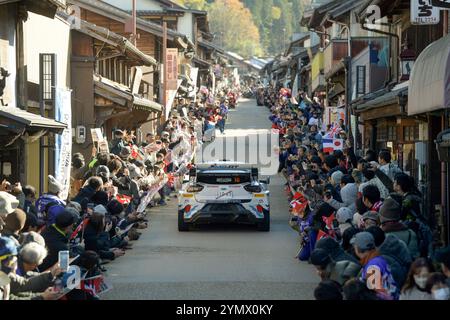 , Affrontano il 3° giorno di gara durante il FIA World Rally Championship WRC FORUM8 Rally Japan 2024 23 novembre, Okazaki Japan Foto Stock