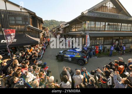 , Affrontano il 3° giorno di gara durante il FIA World Rally Championship WRC FORUM8 Rally Japan 2024 23 novembre, Okazaki Japan Foto Stock