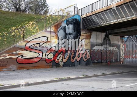 Storico murale di Scarborough Junction su St. Clair Avenue East a Toronto, Ontario, Canada Foto Stock