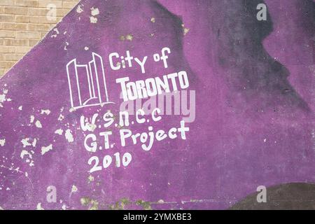 WSNCC GT Project murale nei bagni della spiaggia di Bluffer's Park a Scarborough, Toronto, Ontario, Canada Foto Stock