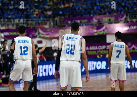 Chennai, India. 22 novembre 2024. Il Qatar ha battuto l'India 69-53 nella finalissima di qualificazione FIBA Asia Cup 2025 tenutasi a Chennai, India. Crediti: Ranjith Kumar/Alamy Live News. Foto Stock