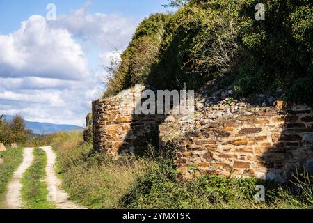 Castro Ventosa, sito archeologico, regione di El Bierzo, Comunità autonoma di Castiglia e León, Spagna Foto Stock