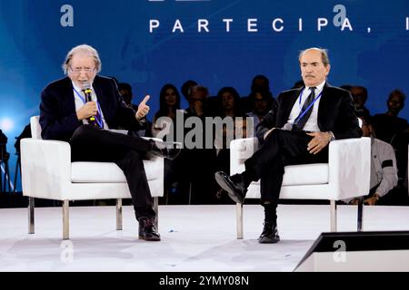 Roma, Italia. 23 novembre 2024. Roberto Scarpinato, Federico Cafiero De Raho m5s in occasione di NOVA l'evento conclusivo dell'Assemblea Costituente del movimento 5 stelle tenutasi a Roma sabato 23 novembre 2024 (foto Mauro Scrobogna / LaPresse) Roberto Scarpinato, Federico Cafiero De Raho m5s in occasione di NOVA l'evento di chiusura dell'Assemblea Costituente del movimento 5 stelle tenutasi a Roma sabato 23 novembre 2024 (foto di Mauro Scrosse) Foto Stock