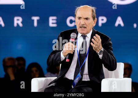 Roma, Italia. 23 novembre 2024. Federico Cafiero De Raho m5s in occasione di NOVA l'evento conclusivo dell'Assemblea Costituente del movimento 5 stelle tenutasi a Roma sabato 23 novembre 2024 (foto Mauro Scrobogna / LaPresse) Federico Cafiero De Raho m5s in occasione di NOVA evento di chiusura dell'Assemblea Costituente del movimento 5 stelle tenutasi a Roma sabato 23 novembre 2024 (foto di Mauro Scrobogna/LaPresse) &#Presse News Live/LaPresse Foto Stock