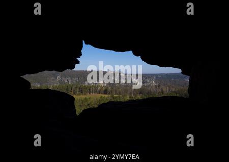Il Bastei - una famosa attrazione turistica della Svizzera sassone 4 Foto Stock
