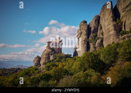 Monastero di San Nicola Anapafsas a Meteora, Grecia Foto Stock