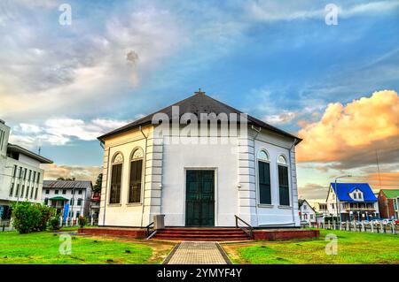 Centrumkerk, una chiesa della Chiesa riformata olandese del Suriname in piazza Kerkplein a Paramaribo Foto Stock