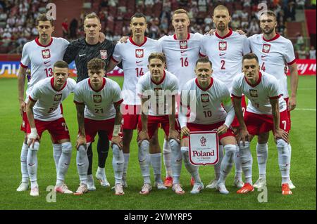 VARSAVIA, POLONIA - 7 GIUGNO 2024: Partita amichevole di calcio Polonia - Ucraina 3:1. Squadra della Polonia. Foto Stock