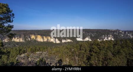 Il Bastei - una famosa attrazione turistica della Svizzera sassone 3 Foto Stock