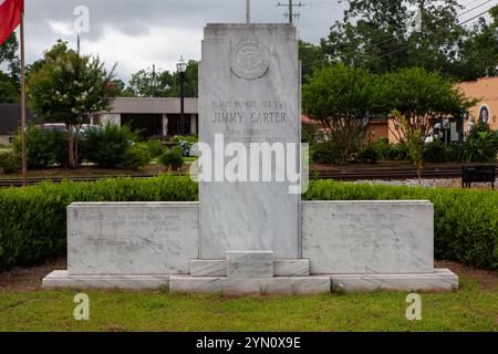 Memoriale commemorativo per Jimmy Carter a Plains, Georgia Foto Stock