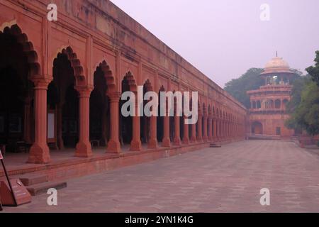 Alba al Taj Mahal Foto Stock