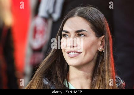 Milano, Italia. 23 novembre 2024. Milano Melissa Satta in occasione della partita di calcio di serie A Enilive 2024/2025 tra Milano e Juventus allo stadio Giuseppe Meazza di Milano - domenica 23 novembre 2024. Sport - calcio. (Foto di Antonio Saia) credito: Kines Milano/Alamy Live News Foto Stock