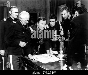 WILLIS BOUCHEY JOHN WAYNE e WILLIAM LESLIE in THE HORSE SOLDIERS 1959 regista JOHN FORD nvel Harold Sinclair sceneggiatura John Lee Mahin e Martin Rackin musica David Buttolph Mahin-Rackin / The Mirisch Corporation / United Artists Foto Stock