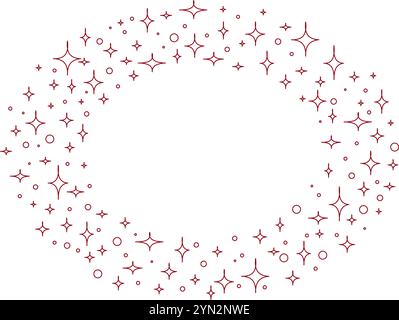 Elementi di design Rays retrò alla moda disegnati a mano. Illustrazione Vettoriale