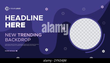 Nuovo modello di sfondo delle diapositive di presentazione Trend Business. Banner Web aziendale geometrico. Layout innovativi e sfondo creativo Illustrazione Vettoriale