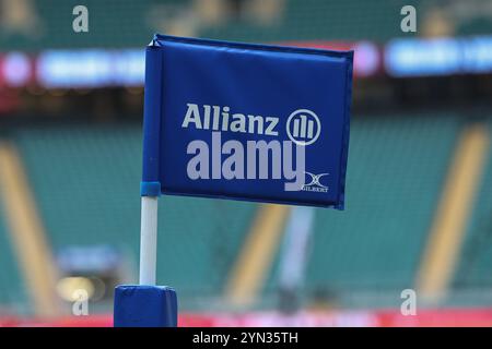 The Corner Flag durante la partita delle Autumn Nations Series Inghilterra vs Giappone all'Allianz Stadium, Twickenham, Regno Unito, 24 novembre 2024 (foto di Mark Cosgrove/News Images) Foto Stock