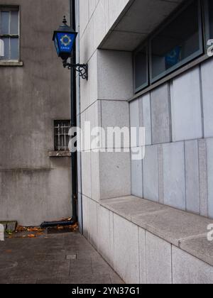 Faro Garda Síochána vecchio stile, Kevin Street Garda Station, Dublino Foto Stock