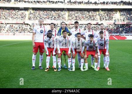 Squadra Monza durante la partita di calcio di serie A tra Torino e Monza allo Stadio Olimpico grande Torino di Torino - domenica 24 novembre 2024. Sport - calcio . (Foto di Alberto Gandolfo/LaPresse) Foto Stock