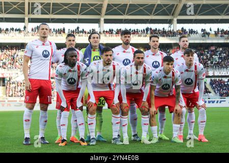 Torino, Italia - 24 novembre 2024: Monza durante la partita di serie A tra la Juventus e il Torino FC allo Stadio Olimpico grande Torino, a Torino (foto di Maurizio Valletta/alamy.com) crediti: Maurizio Valletta/Alamy Live News Foto Stock