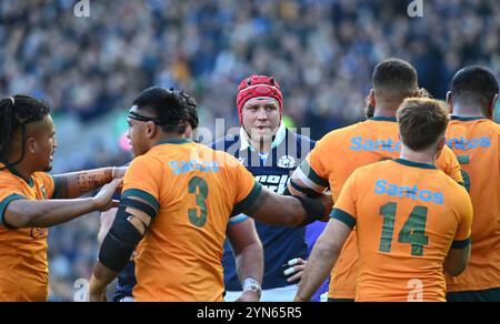 Scottish gas Murrayfield . Edimburgo Scozia Regno Unito 24 novembre 24 AUTUNNO TEST 2024/25 partita di Scozia contro l'Australia Grant Gilchrist di Scozia credito: eric mccowat/Alamy Live News Foto Stock