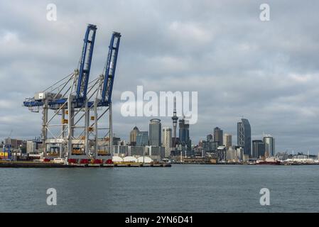 AUCKLAND, NUOVA ZELANDA, 24 GENNAIO 2023, porto di Cargo ad Auckland, nuova Zelanda, Oceania Foto Stock