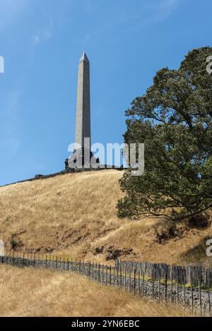 Monumento di Obeilsk sul One Tree Hill Park ad Auckland, nuova Zelanda, Oceania Foto Stock