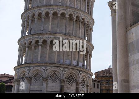 La famosa torre pendente di Pisa, Italia, Europa Foto Stock