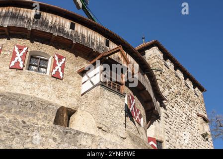 VADUZ, LIECHTENSTEIN, 28 SETTEMBRE 2023, Castello di Vaduz, la residenza ufficiale del Principe del Liechtenstein Foto Stock