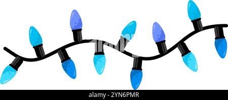 Luci di Natale, luci dell'albero di Natale - isolate Illustrazione Vettoriale