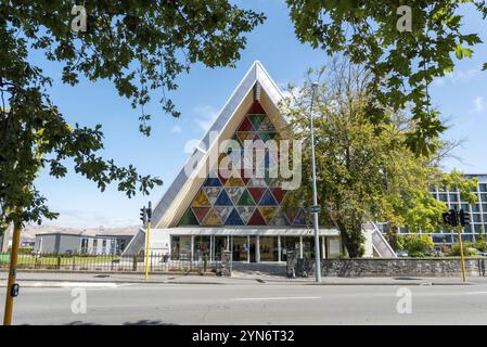 CHRISTCHURCH, NUOVA ZELANDA, 16 DICEMBRE 2022, famosa Cattedrale di cartone di Christchurch, nuova Zelanda, Oceania Foto Stock