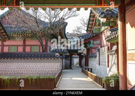 Area del Palazzo reale a Seoul, Corea del Sud, Asia Foto Stock