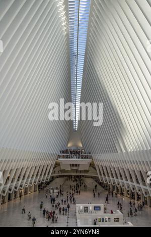 NEW YORK, USA, 21 AGOSTO 2022, ingresso alla stazione della metropolitana One World Trade Center, New York, USA, Nord America Foto Stock