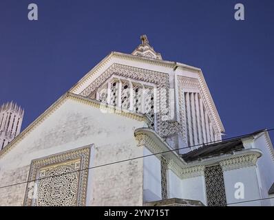 Splendida cattedrale Art Deco di San Pietro nel centro di Rabat, Marocco, Africa Foto Stock