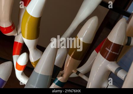 Albero filogenetico di piante terrestri all'interno del museo di paleobotanica ed etnobotanica dell'Orto Botanico reale di Napoli Foto Stock