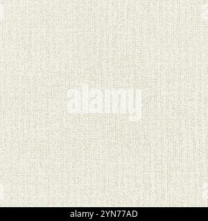 Tessuto in lino grigio bianco vintage motivo vettoriale senza cuciture. Tessuto organico primo piano tessuto superficie. Tessuto ruvido grigio naturale Illustrazione Vettoriale