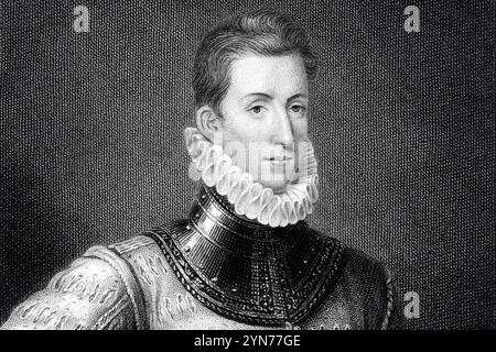 Sir Philip Sidney (1554 – 1586) poeta inglese Foto Stock