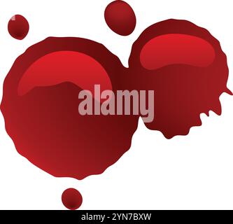 Le macchie di sangue gocciolanti creano una scena agghiacciante che accenna alla violenza e all'orrore, perfetta per progetti relativi a temi di emergenza, trauma o halloween Illustrazione Vettoriale