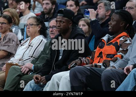 Vinicius Junior durante la partita di EuroLeague turca tra Real Madrid e Crvena Zvezda Belgrado al WiZink Center il 24 ottobre 2024 a Madrid Spagna con: Vinicius Junior dove: Madrid, Spagna quando: 24 ottobre 2024 credito: Oscar Gonzalez/WENN Foto Stock