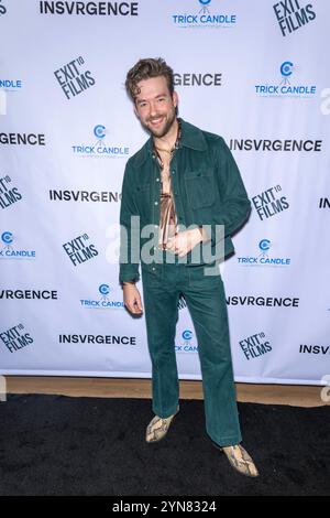 Los Angeles, Stati Uniti. 12 novembre 2024. L'attore Cael Adcock partecipa a Insurgence Presents Los Angeles Premiere del crimine Thriller BOTTOM HIM all'Harmony Gold Theater di Los Angeles. Credito: SOPA Images Limited/Alamy Live News Foto Stock