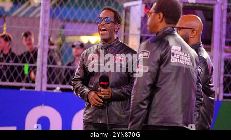 Las Vegas, Nevada, Stati Uniti. 24 novembre 2024. 23 novembre 2024: Boyz II Men durante il Gran Premio di F1 Heineken Silver Las Vegas a Las Vegas, Nevada. Jason Pohuski/BMR (immagine di credito: © Jason Pohuski/BMR tramite ZUMA Press Wire) SOLO PER USO EDITORIALE! Non per USO commerciale! Foto Stock