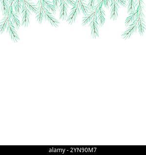 Colore del bordo dei rami di abete rosso Foto Stock